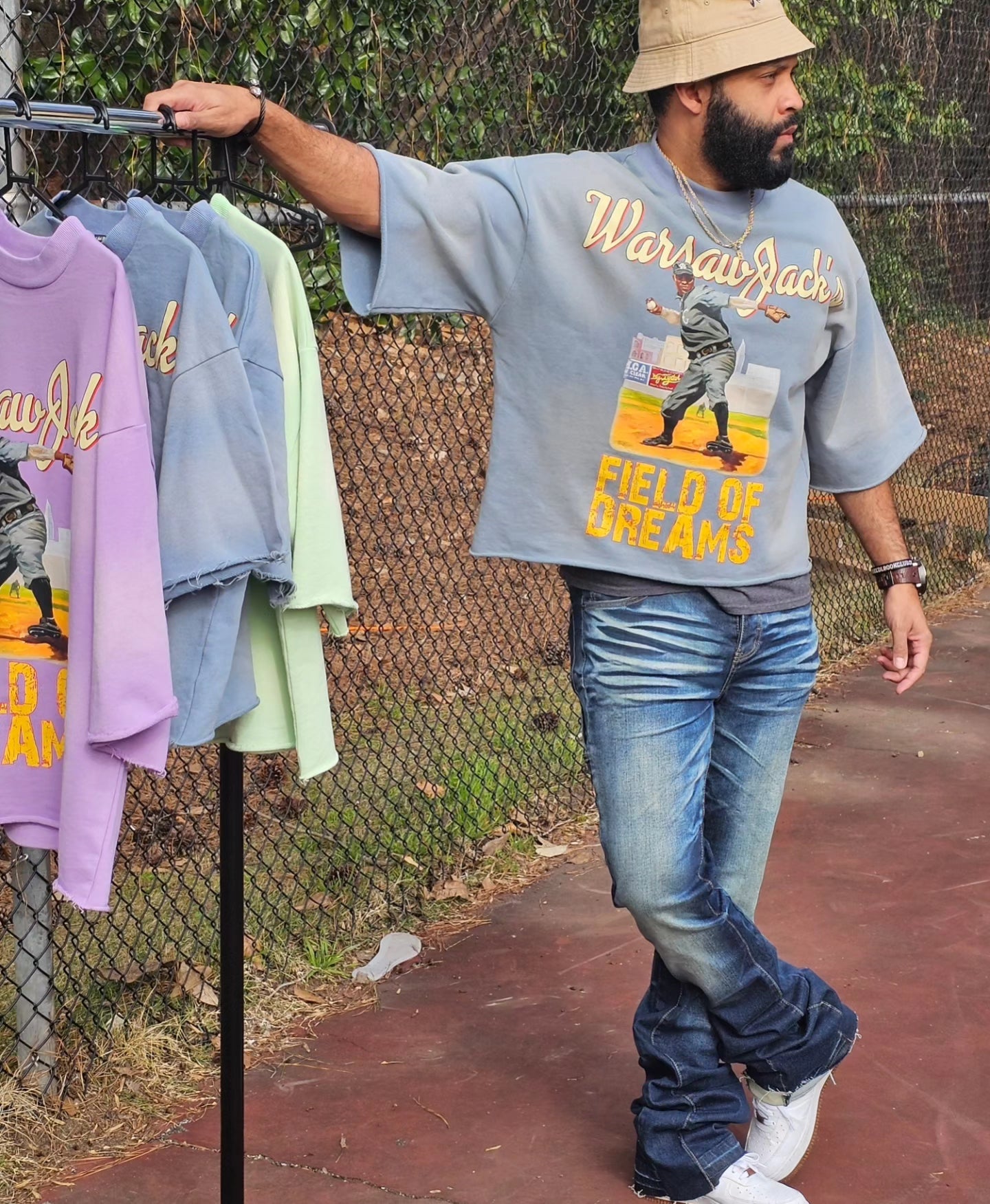 Jack Field of Dreams Vintage Cropped Crewneck